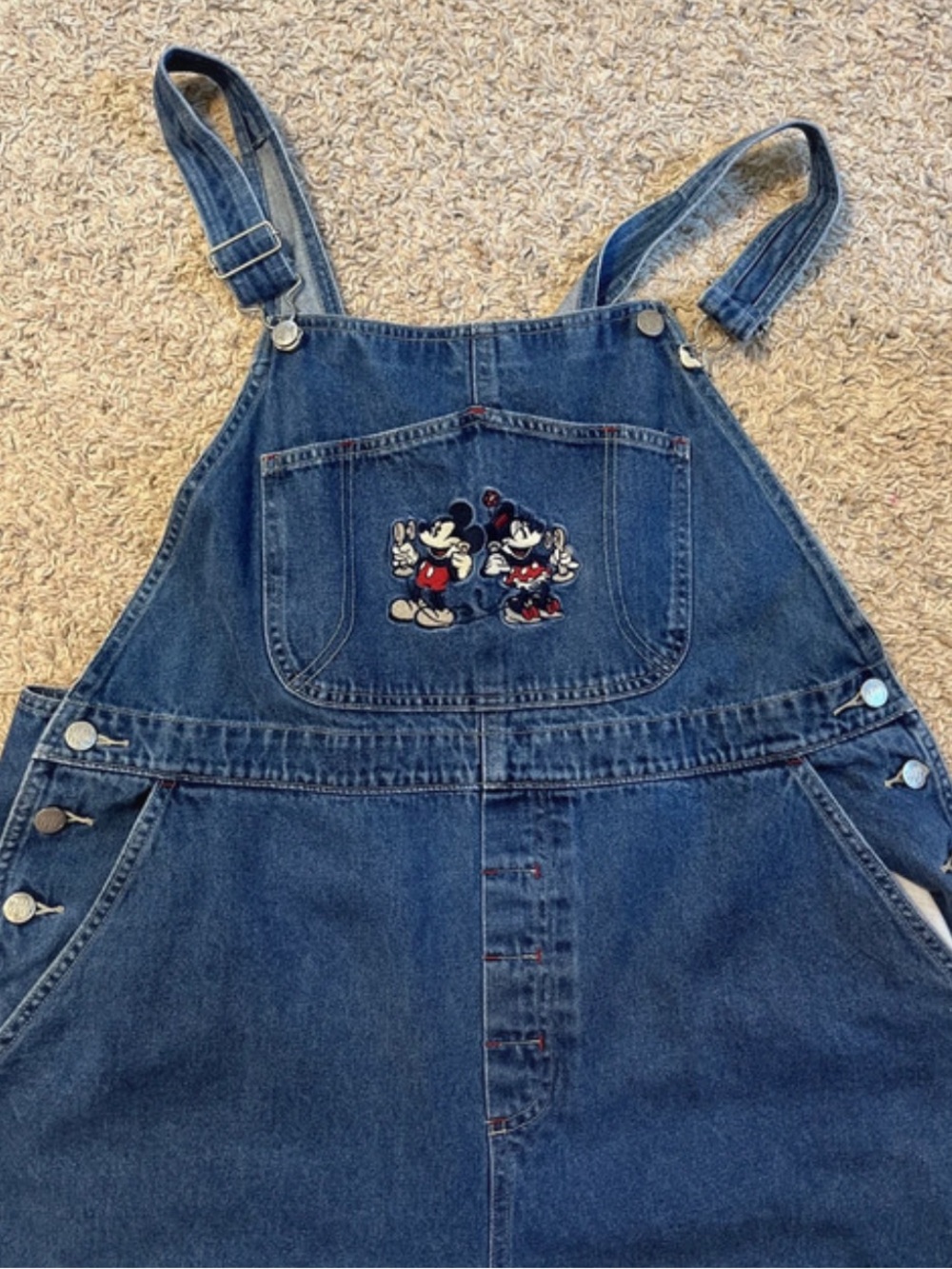 Rare Vintage 90s Disney Mickey and Minnie Overalls For Adults - Picture 2 of 16